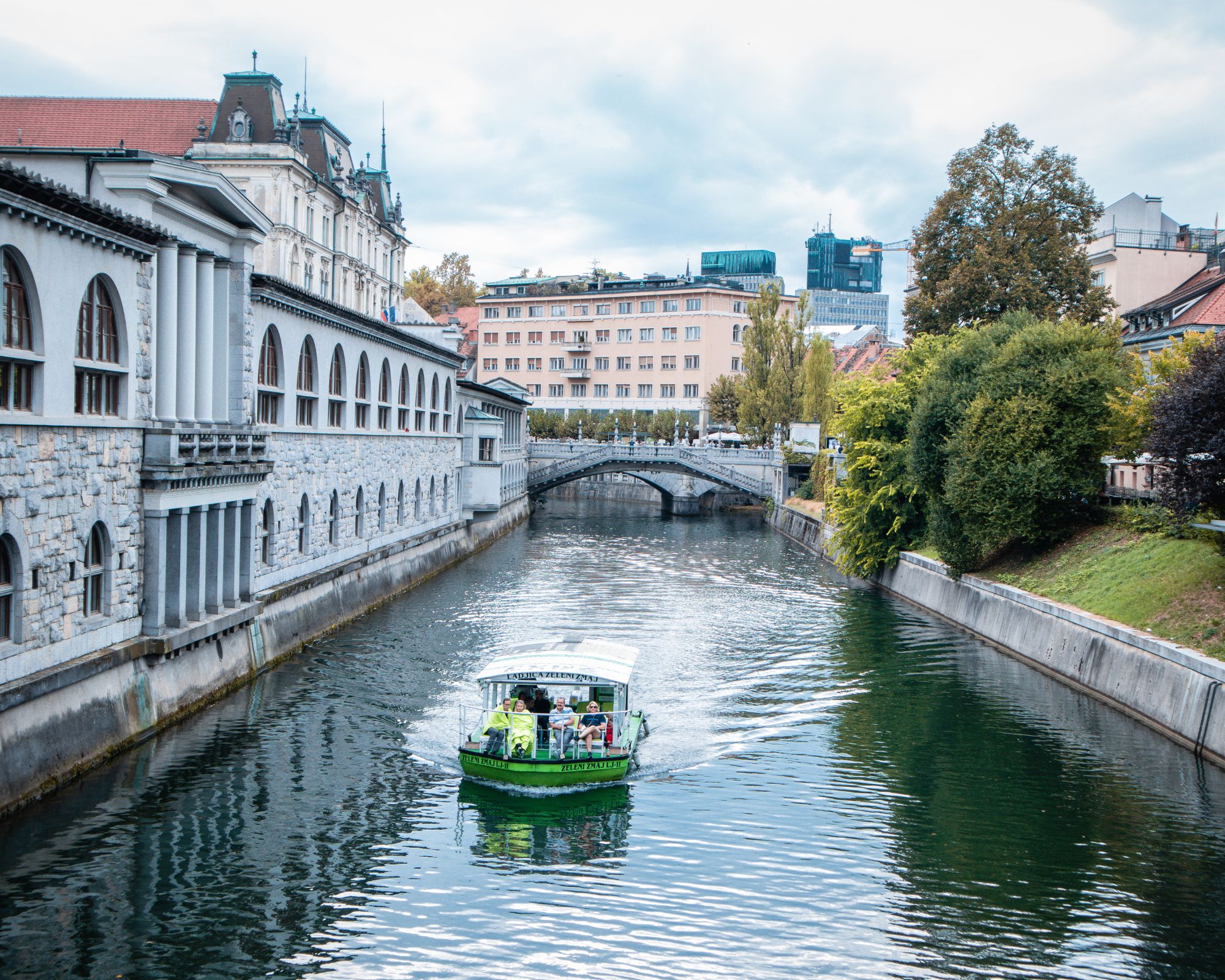 Ljubljana river scene, Slovenia