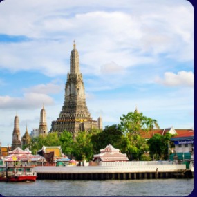 Bangkok riverside temple, Thailand